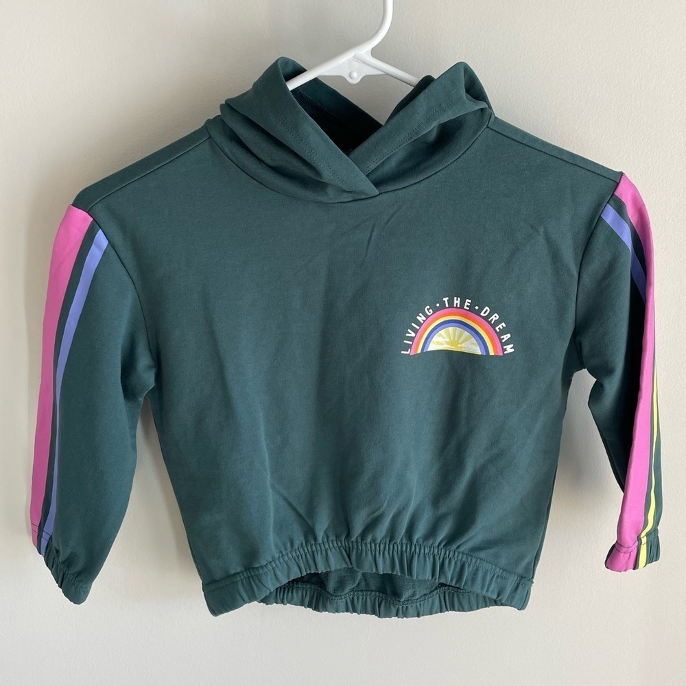 Hanna Andersson Living The Dream Terry Hoodie - Navy Blue - Size 4